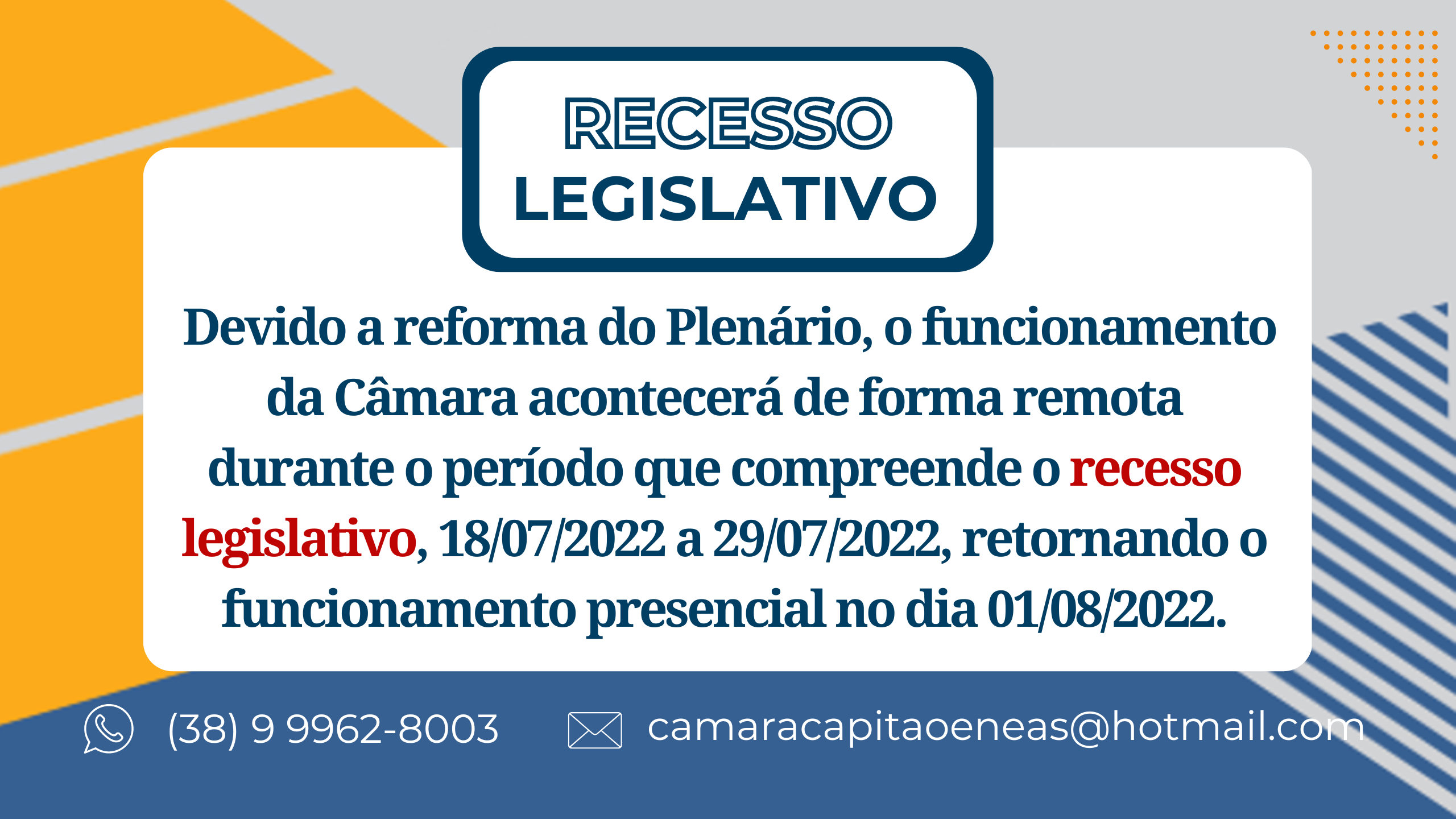 Recesso Legislativo